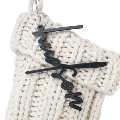 Personalized Script Christmas Stocking Tag