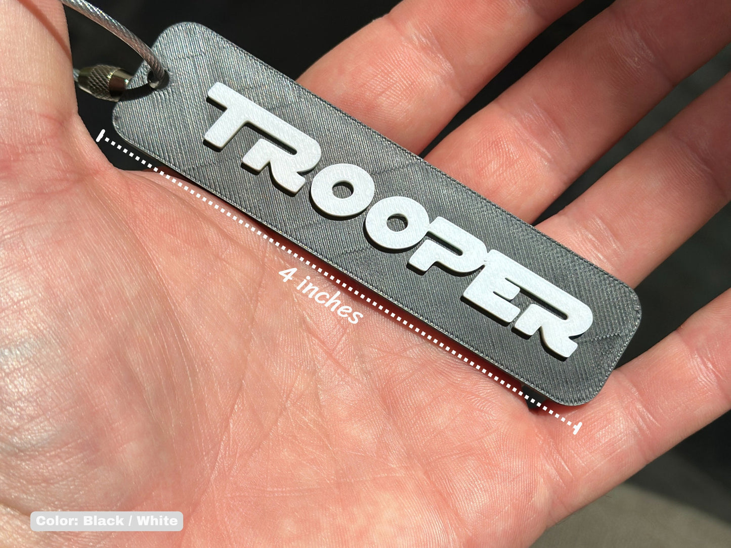 Personalized backpack bag tag with custom block-letter name — photo 2