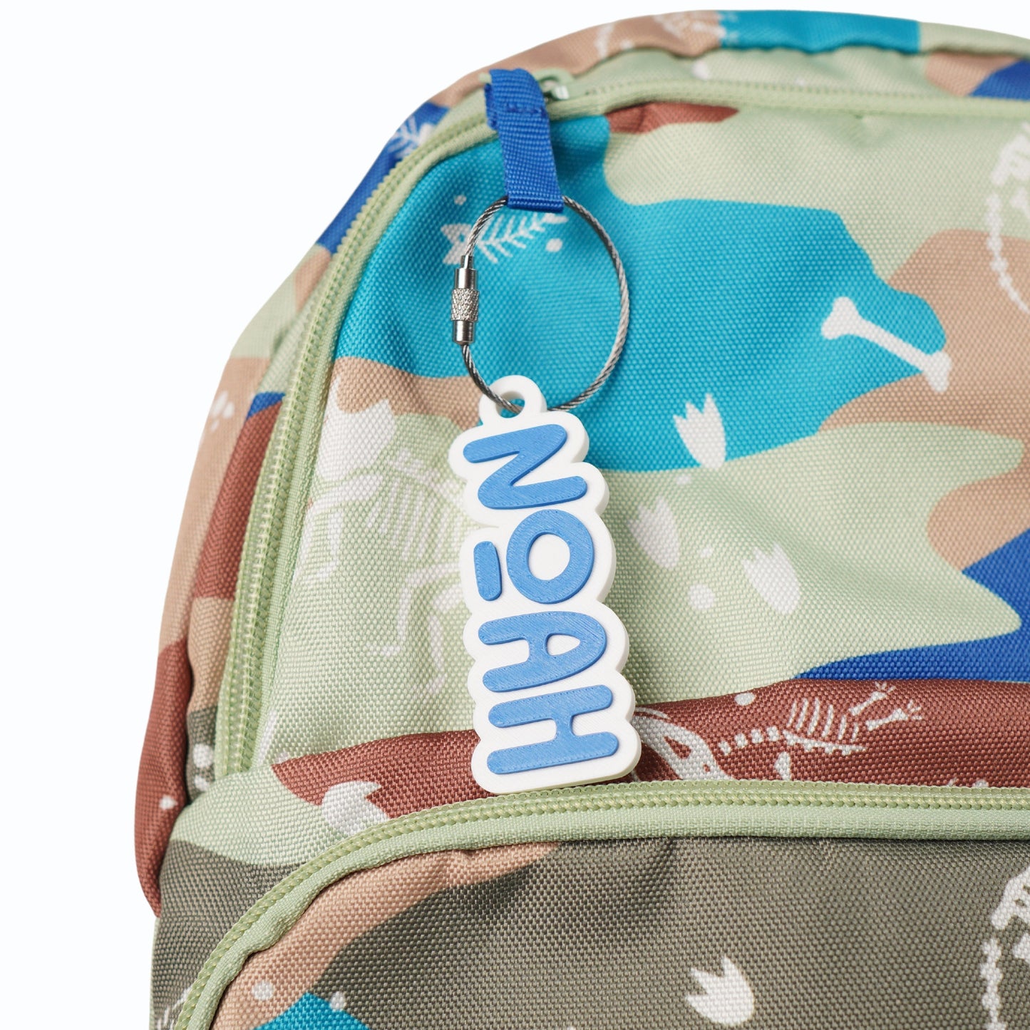 Personalized bubble-outline name bag tag — photo 1