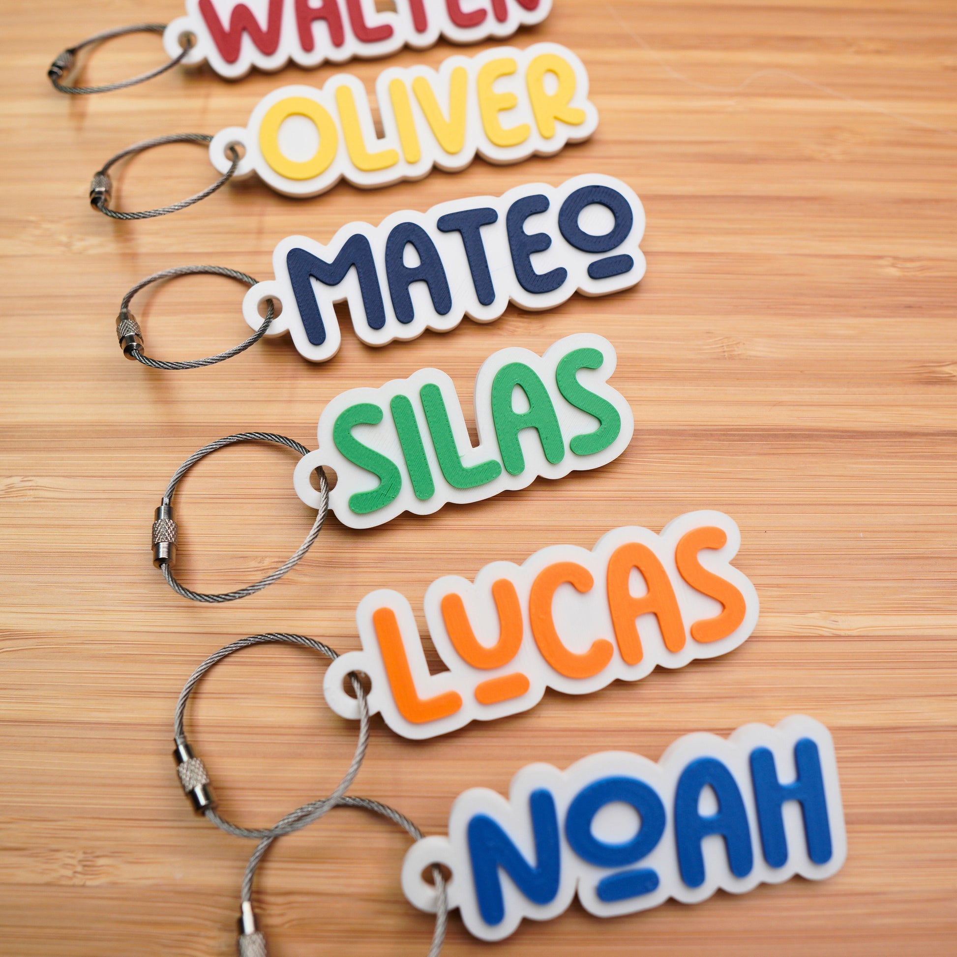 Personalized bubble-outline name bag tag — photo 2