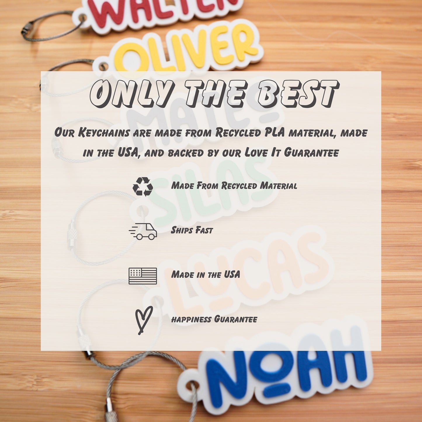 Personalized bubble-outline name bag tag — photo 7