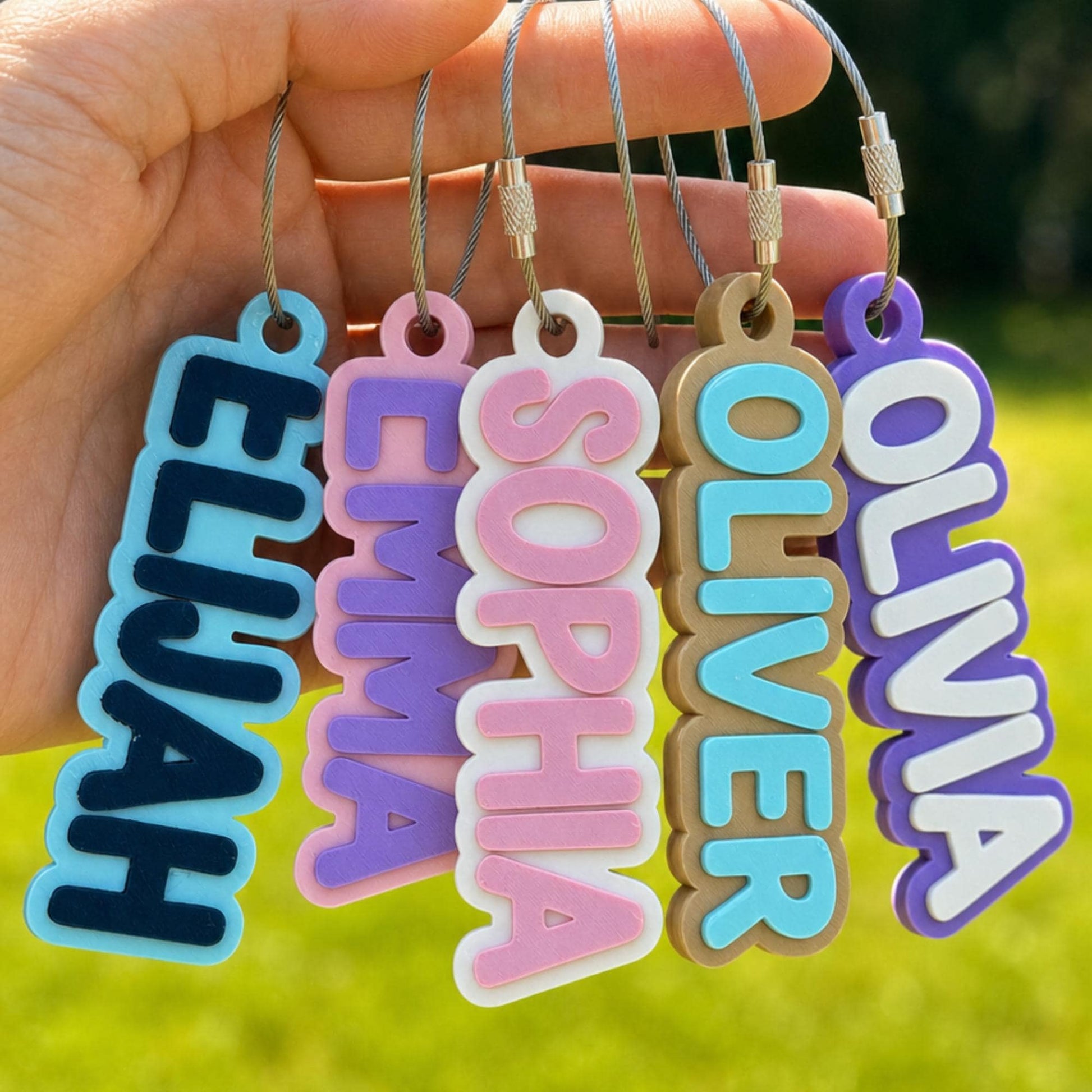 Personalized diaper bag name tag — photo 2