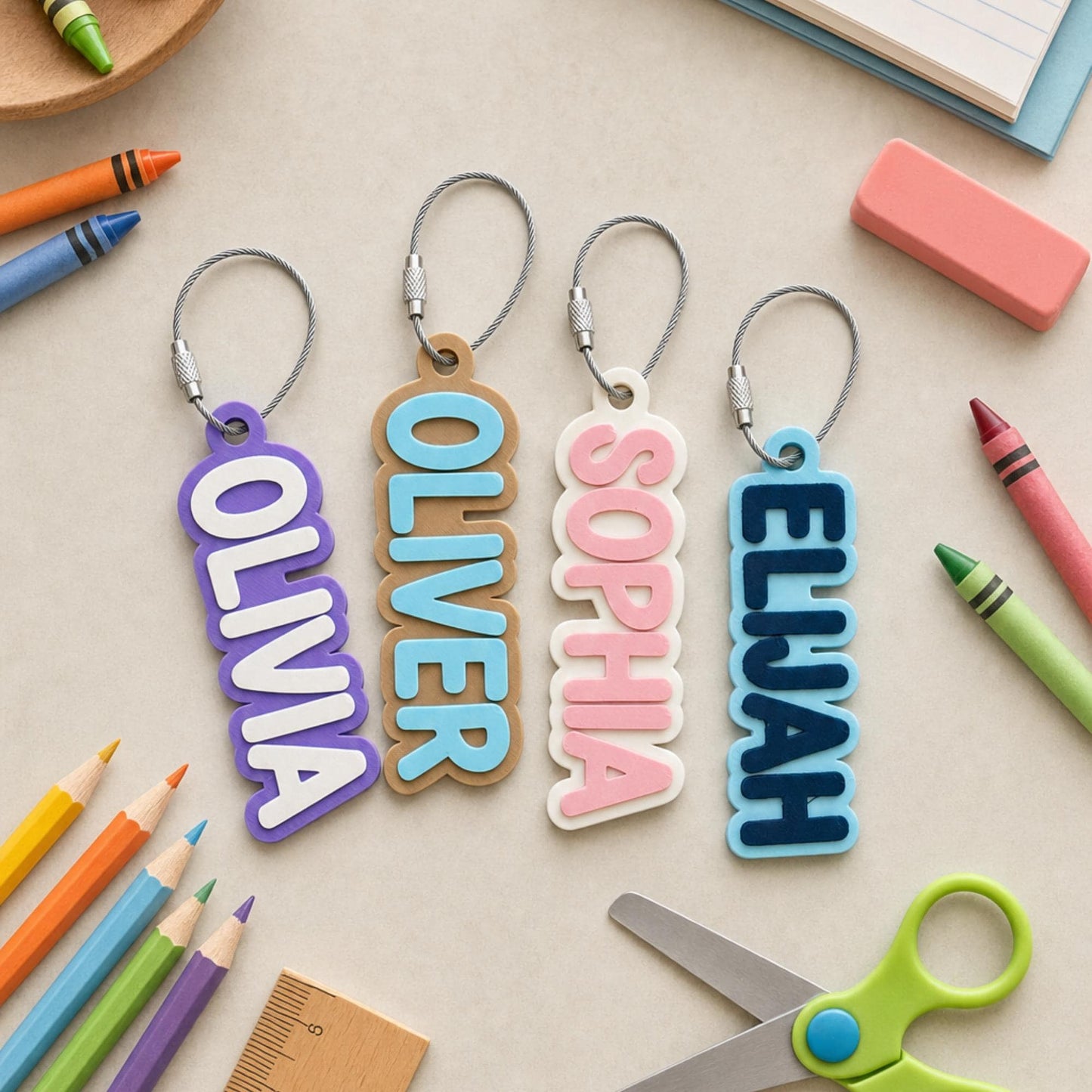 Personalized diaper bag name tag — photo 4
