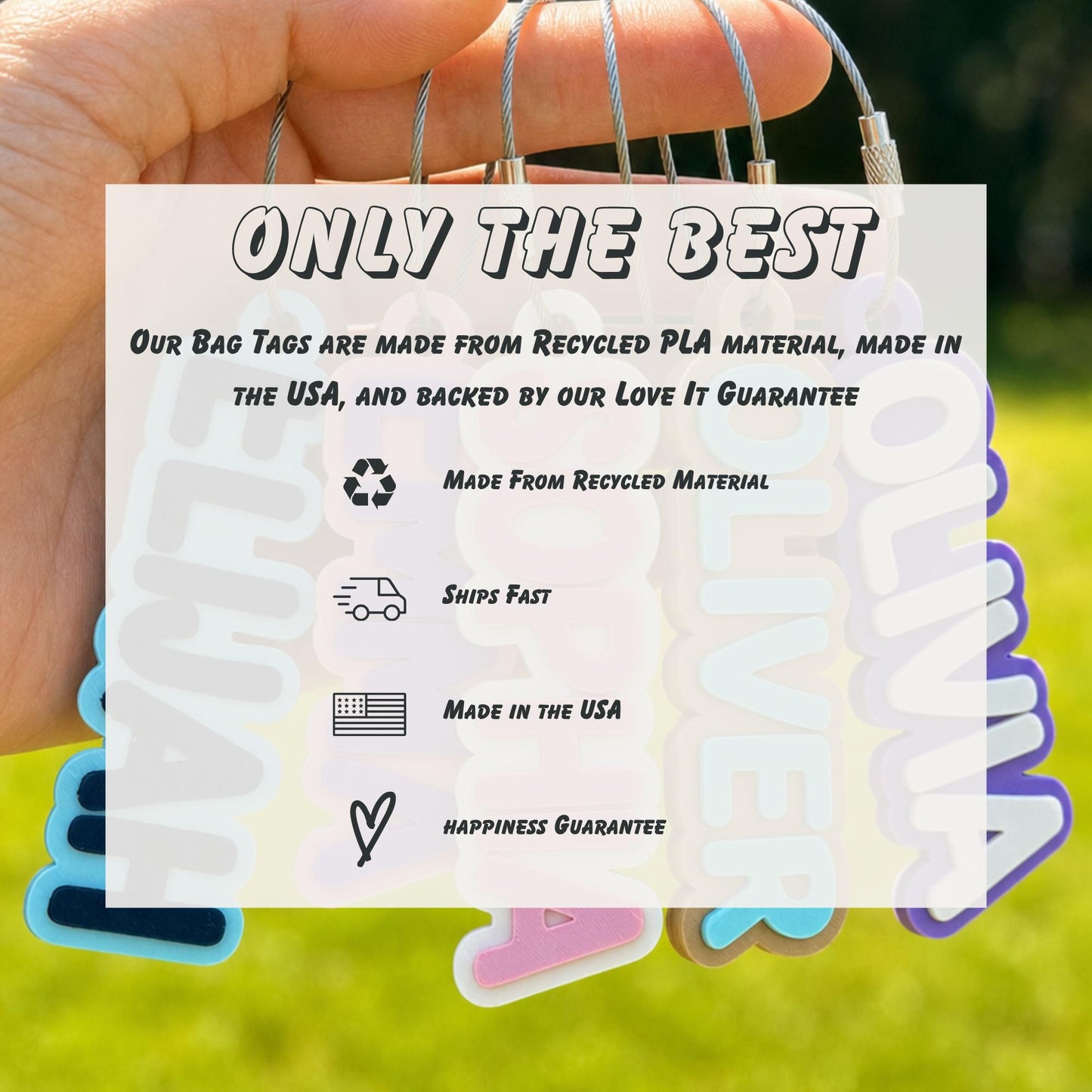 Personalized diaper bag name tag — photo 13