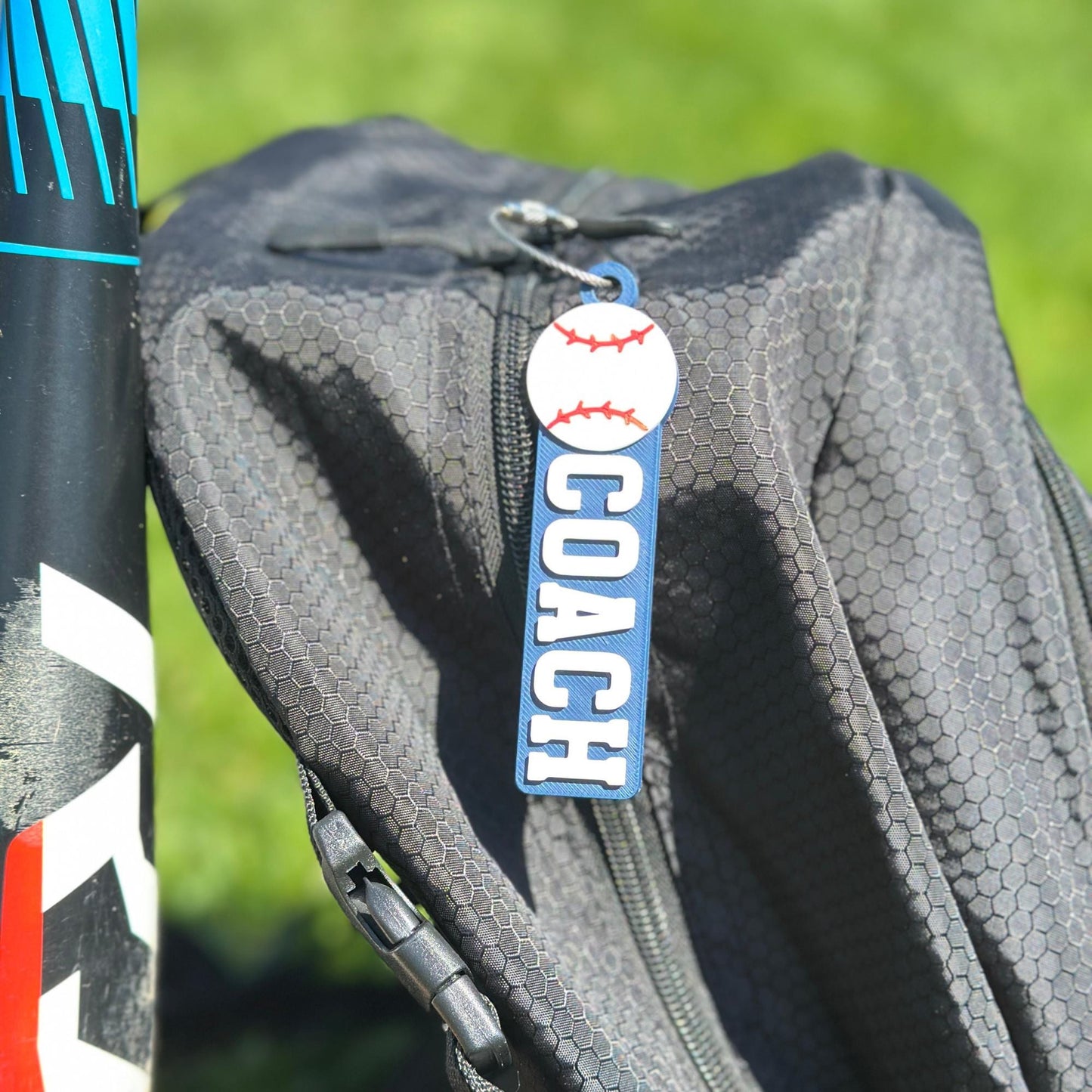 Personalized baseball keychain with name and number — photo 7