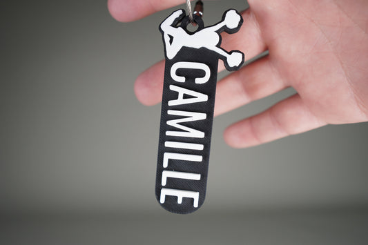 Personalized cheerleader keychain with custom name — photo 1