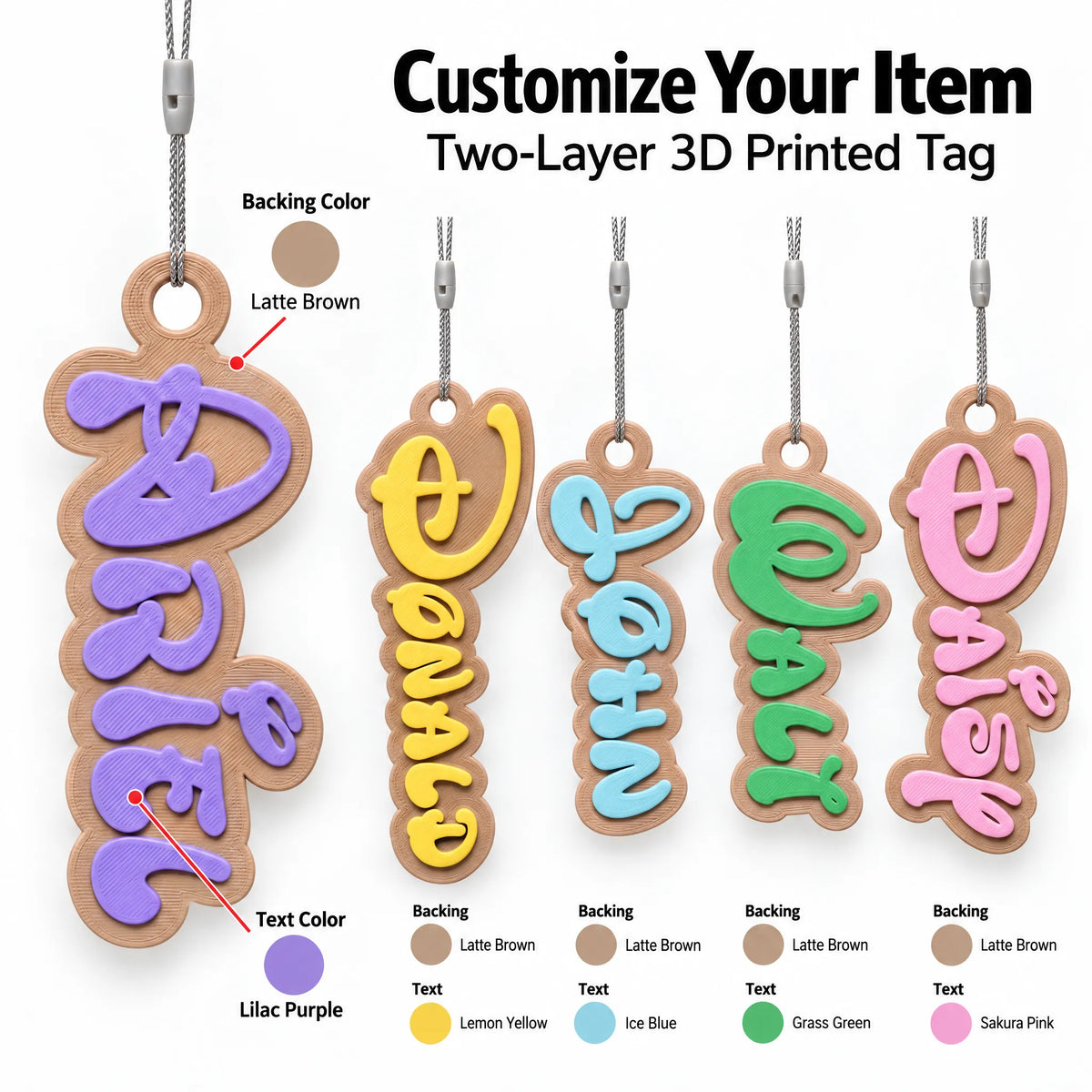 Customize your Storybook Christmas Stocking Name Tag: pick the letter and backing colors for each name